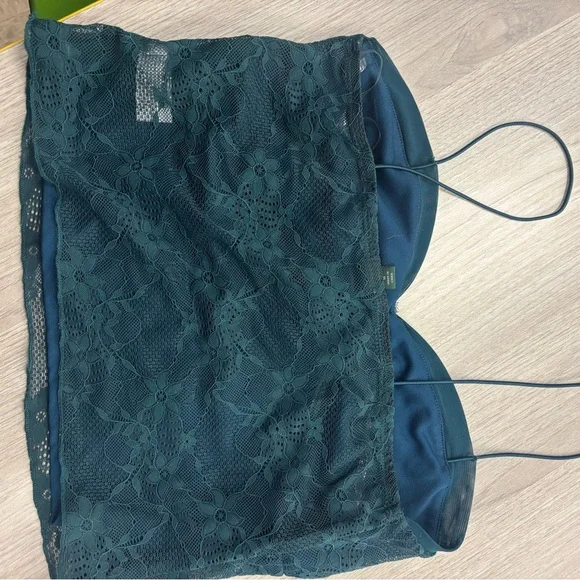 Wild Fable Green Lace Camisole size medium -nwot - St. Patrick’s  Day style - Picture 2 of 4